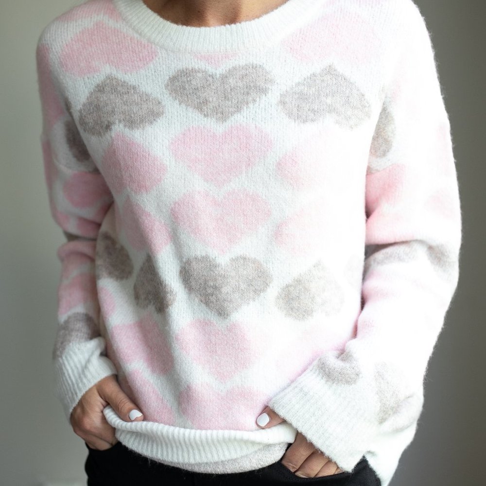 Incredibly soft heart sweater